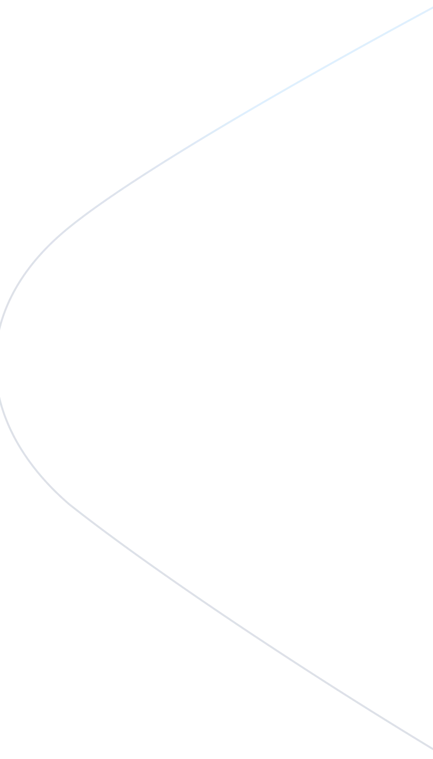 Decorative image: a thin blue curved line sweeping across a black background.