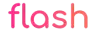 Flash wordmark logo in bright pink on a dark background (text: 'flash').