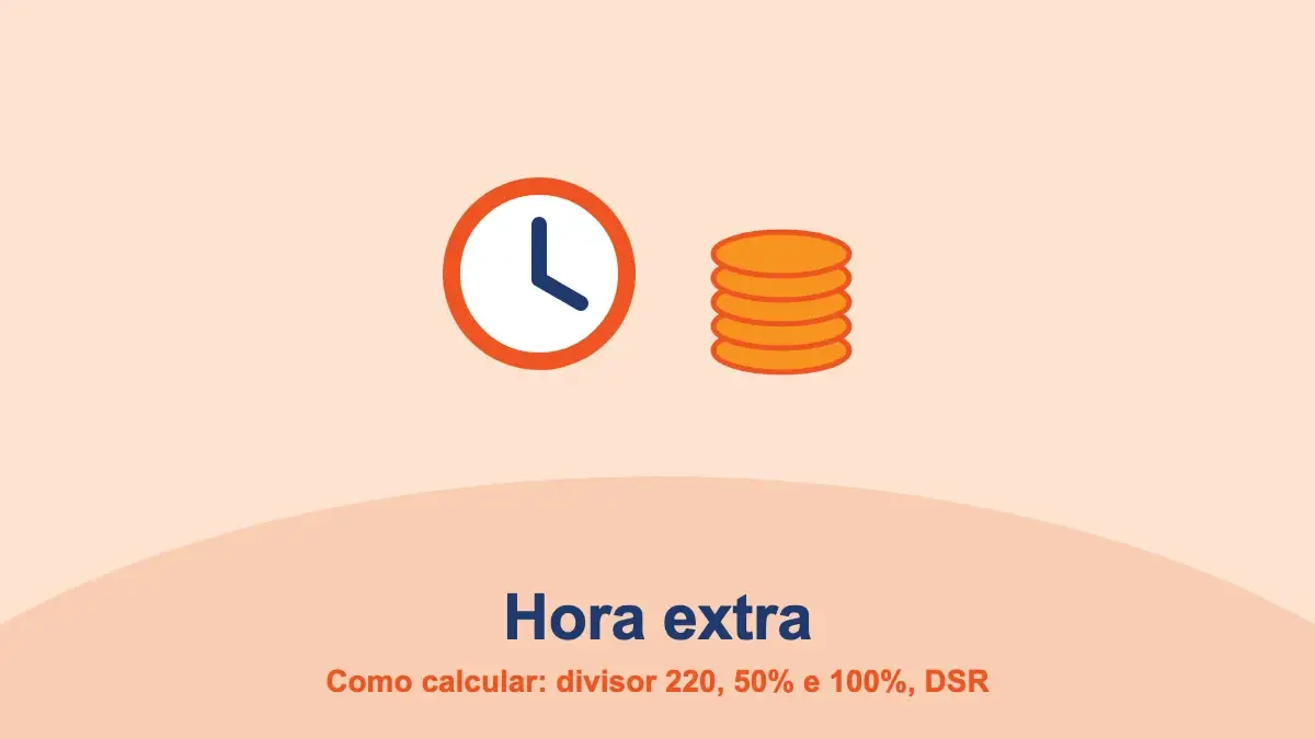 Hora extra: como calcular com divisor 220, adicionais de 50% e 100% e DSR